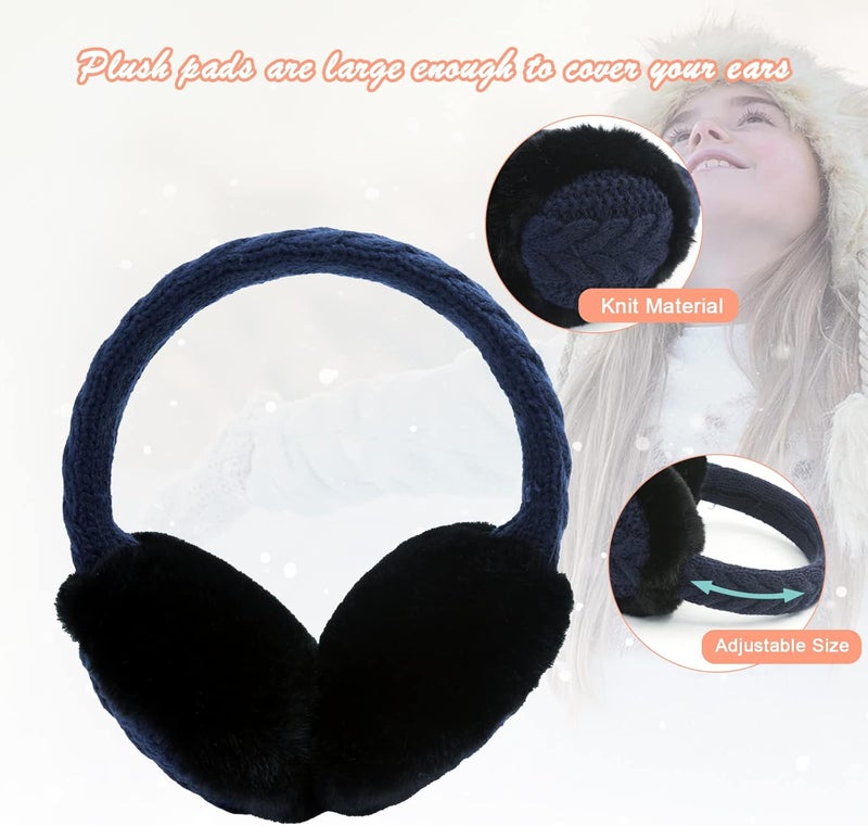 POXIMI Store Baby Warm Earmuffs Kid Magic Gloves Girl Soft Plush Ear Muffs Toddler Knit Mittens for Boy Winter Ear Warmer Set - Image 3